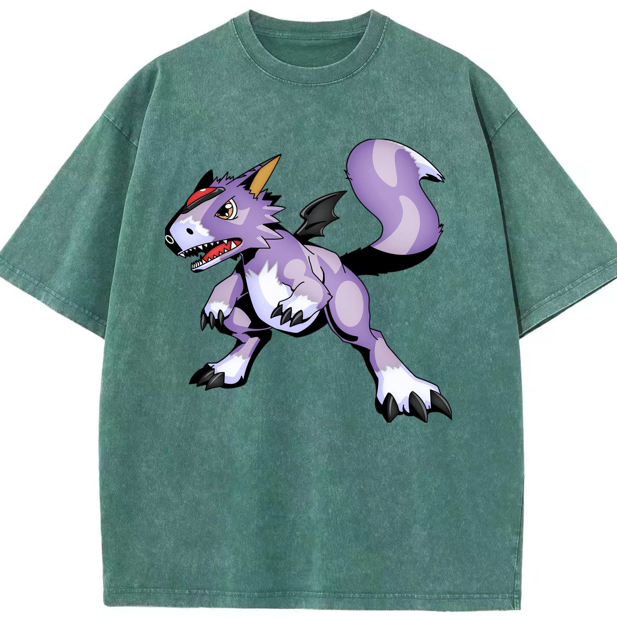 （画像用） Digimon デジタルモンスター/デジモン 綿100% ヴィンテージ風 半袖Tシャツ（フロントプリント）